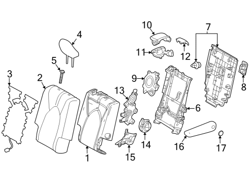 2024 Toyota Grand Highlander Second Row Seats Diagram 7 - Thumbnail