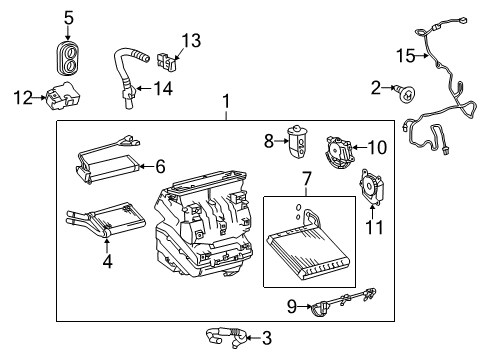 2014 Toyota Prius V Door Actuator, Driver Side Diagram for 87106-02200