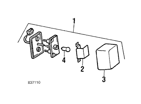 1984 Toyota Starlet License Lamps Diagram