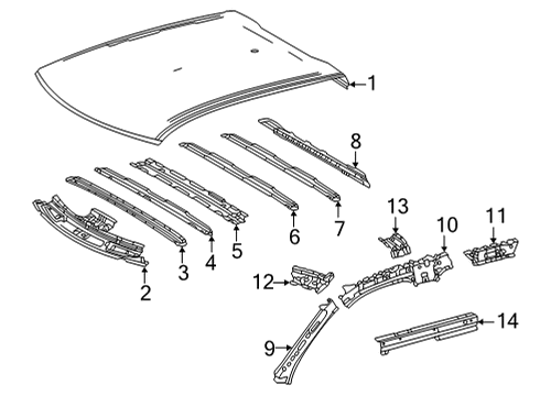 2023 Toyota Tundra Roof & Components Diagram 1 - Thumbnail
