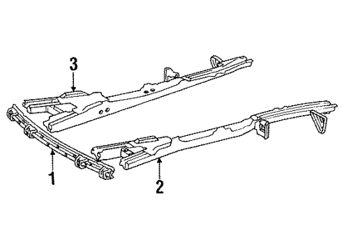 1987 Toyota Van Front Crossmember Diagram for 57104-28070
