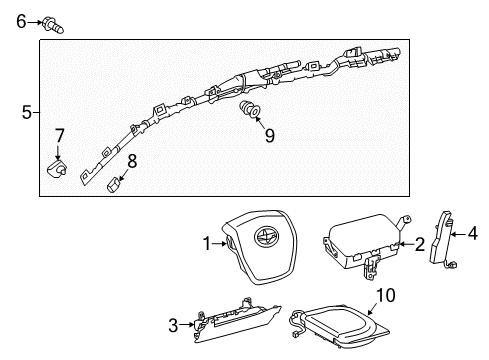 2018 Toyota Corolla iM Air Bag Components Diagram
