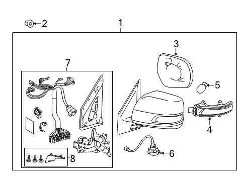 Cover, Outer Mirror Hole, Passenger Side Diagram for 81859-60480