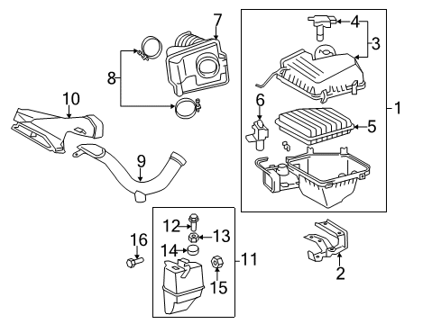 2005 Toyota Avalon Oxygen Sensor, Rear Driver Side Diagram for 89465-07070