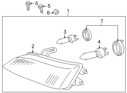 2001 Toyota Corolla Headlamps Diagram