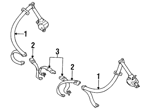 1993 Toyota Tercel Rear Seat Belts Diagram