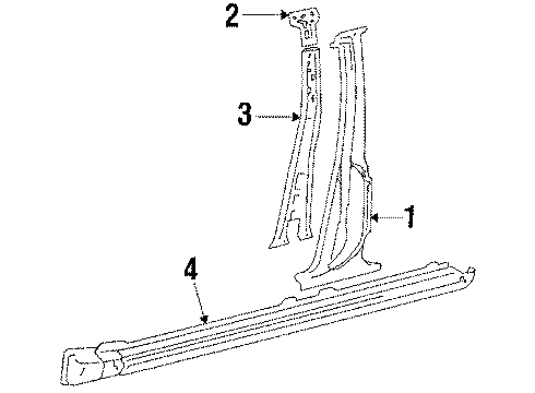 1990 Toyota Camry Front Floor Pan Diagram for 58111-32050