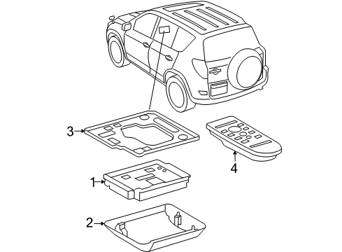 2008 Toyota RAV4 Entertainment System Components Diagram