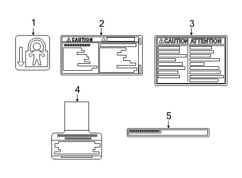 2022 Toyota Avalon Information Labels Diagram 1 - Thumbnail