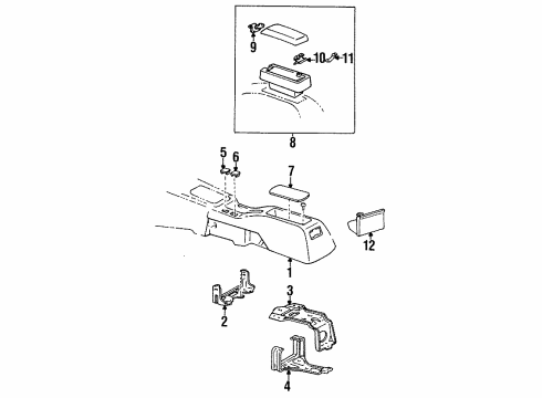 1993 Toyota Corolla Rear Console Diagram