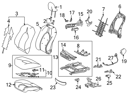 2022 Toyota Camry Passenger Seat Components Diagram 5 - Thumbnail