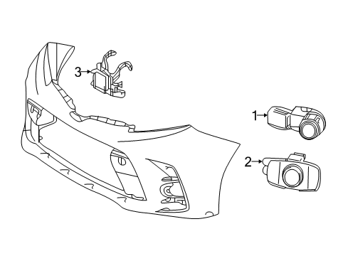 2020 Toyota Sienna Front Bumper Diagram 2 - Thumbnail