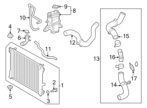 Radiator Assembly Diagram for 16400-F0110