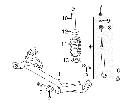 2015 Scion xB Rear Suspension Diagram