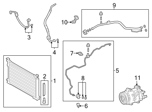 Bracket, Cooler Refrigerant Hose Diagram for 88688-12A40