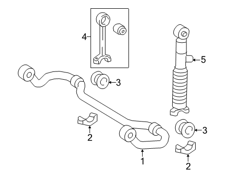 Cylinder, Rear Stabilizer Control Diagram for 48886-60051