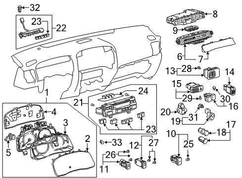 Bulb, Hazard Warning Signal Switch Diagram for 90011-01002