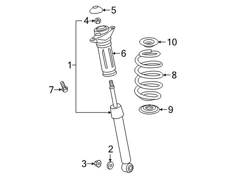 Bolt, Hexagon (For Rear Spring Seat Bolt) Diagram for 90109-10181