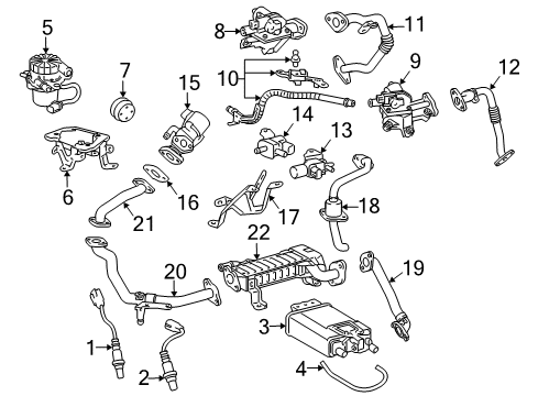 Pipe Sub-Assembly, EGR Diagram for 25601-38020