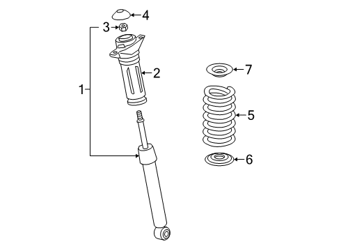 2020 Toyota Avalon Struts & Components - Rear Diagram