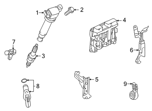2022 Toyota Highlander ECM Diagram for 89661-0EE61