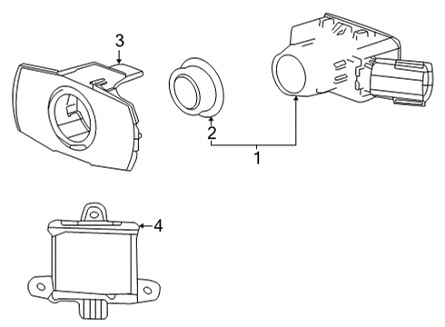 2022 Toyota Mirai Electrical Components - Rear Bumper Diagram