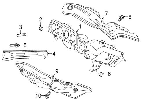 2023 Toyota RAV4 Prime Exhaust Manifold Diagram