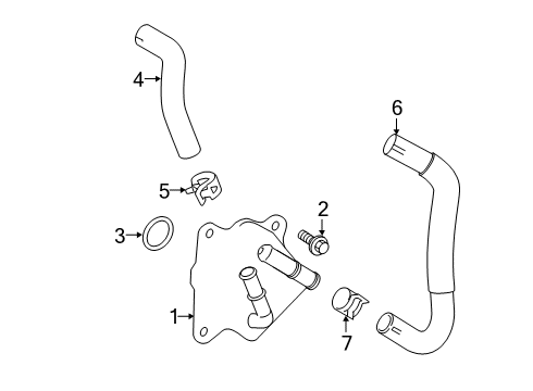 2021 Toyota RAV4 Engine Oil Cooler Diagram