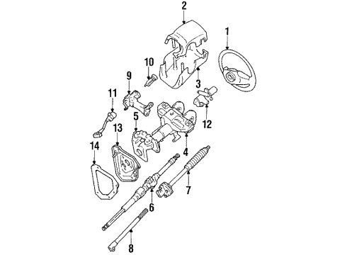 1994 Toyota 4Runner Turn Signal Switch Diagram for 84310-35510