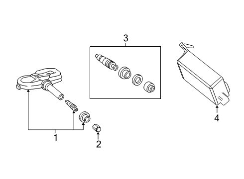 Valve, Tire Pressure Monitor Diagram for 90942-05044