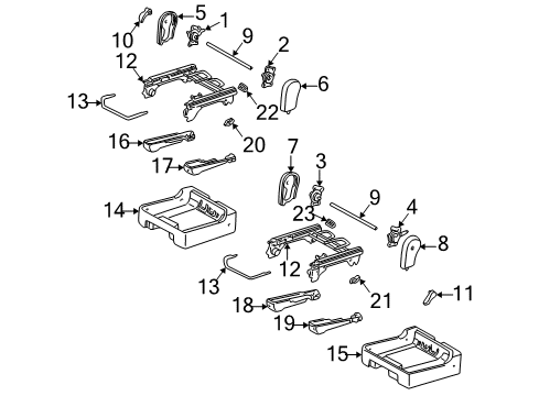 2003 Toyota Sequoia Tracks & Components Diagram 3 - Thumbnail