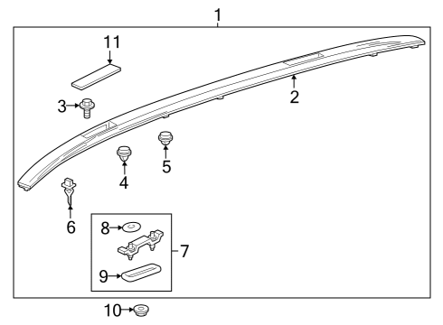 2020 Toyota RAV4 Luggage Carrier Diagram 3 - Thumbnail