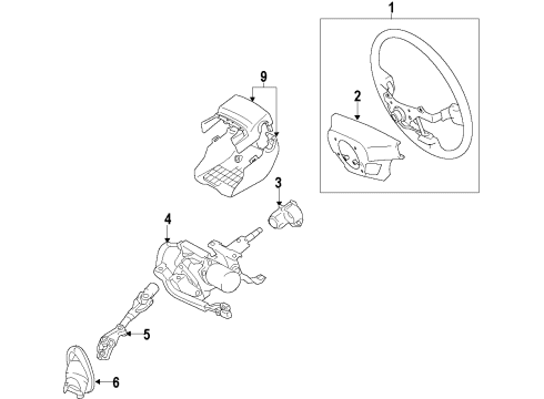 2014 Scion iQ Steering Wheel Diagram for 45100-74011-C0