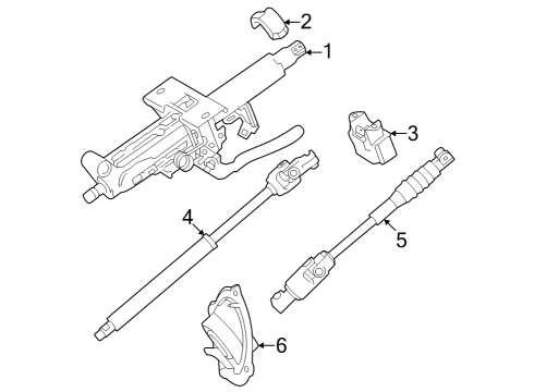 2024 Toyota Sequoia Steering Column Assembly Diagram 1 - Thumbnail