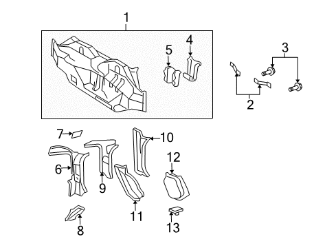 2006 Scion xA Rear Body Diagram