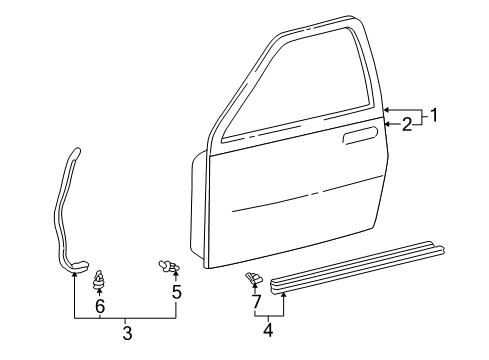 2005 Toyota Tundra Front Door Diagram