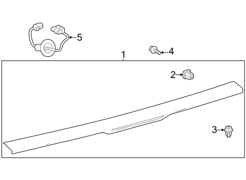 2023 Toyota Prius AWD-e High Mount Lamps Diagram