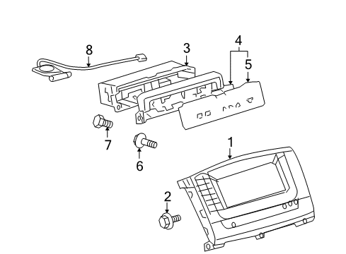 Case Assembly, Multi Information Display Diagram for 83240-60220