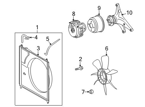2022 Toyota Sequoia Cooling System, Radiator, Water Pump, Cooling Fan Diagram 1 - Thumbnail