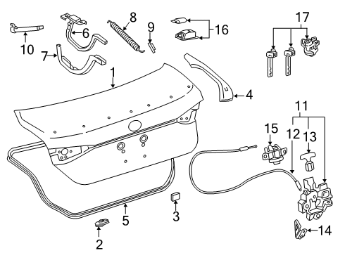 2020 Toyota Avalon Trunk Diagram