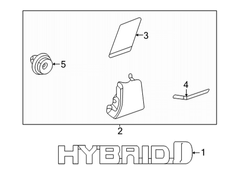 2021 Toyota Venza Exterior Trim - Fender Diagram
