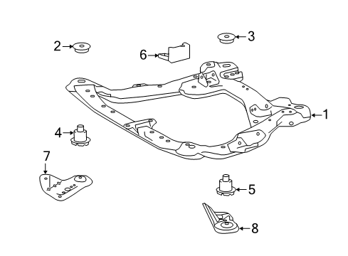 Plate Sub-Assembly, Frame Side Rail, Passenger Side Diagram for 51035-33030