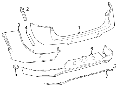 2023 Toyota Crown Bumper & Components - Rear Diagram 1 - Thumbnail