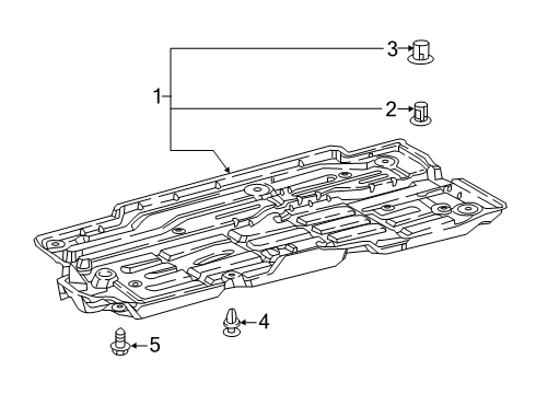 2018 Toyota C-HR Pillars, Rocker & Floor - Splash Shields Diagram