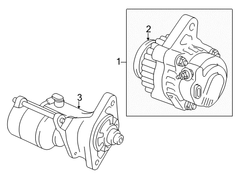 2002 Toyota Corolla Alternator, Starter Diagram 2 - Thumbnail