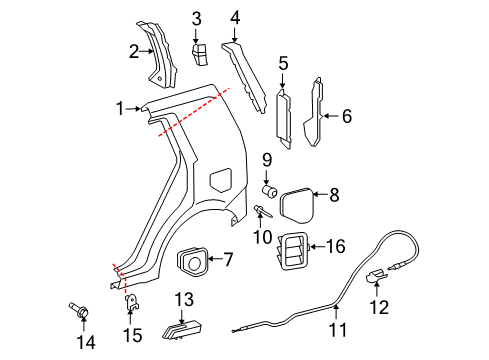 2015 Scion xB Fuel Door Diagram