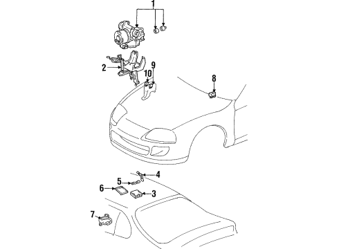 1997 Toyota Supra ABS Components Diagram