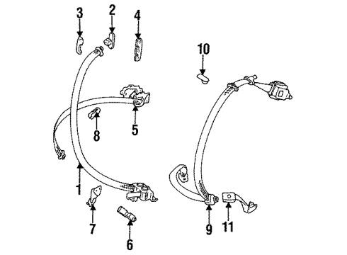 1995 Toyota Paseo Seat Belt Diagram
