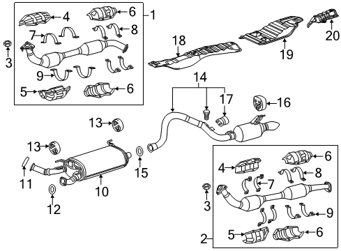 Gasket, Exhaust Pipe, Center Diagram for 90917-06054