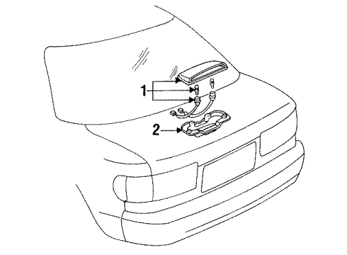 1993 Toyota Celica High Mount Lamps Diagram
